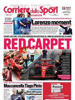 Prima pagina Corriere dello Sport (25 marzo 2024)
