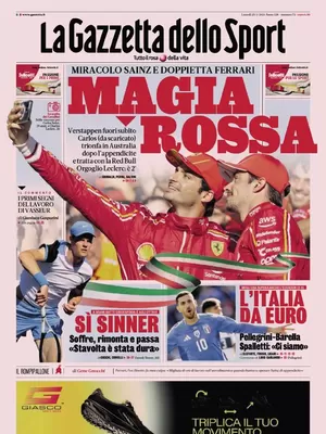 Prima pagina La Gazzetta dello Sport (25 marzo)