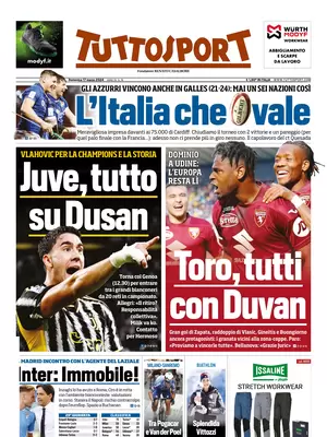 Prima pagina Tuttosport (17 marzo 2024)