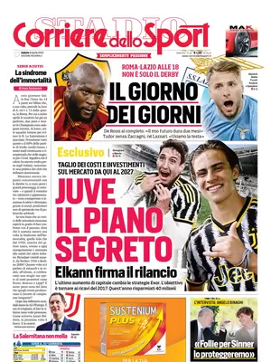 Prima pagina Corriere dello Sport (6 aprile 2024)