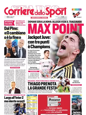Prima pagina Corriere dello Sport (4 maggio 2024)