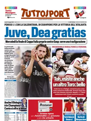 Prima pagina Tuttosport (13 maggio 2024)