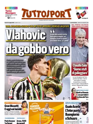 Prima pagina Tuttosport (31 maggio 2024)