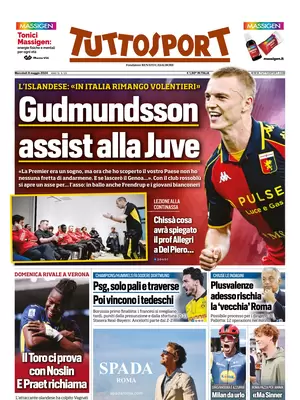 Prima pagina Tuttosport (8 maggio 2024)