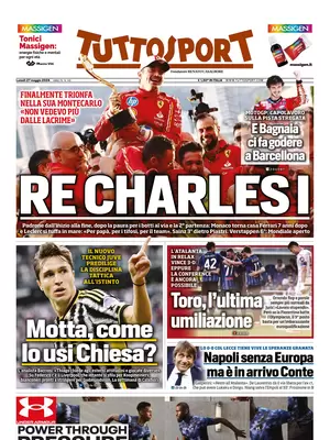 Prima pagina Tuttosport (27 maggio 2024)