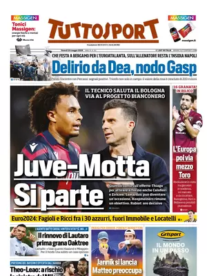 Prima pagina Tuttosport (24 maggio 2024)