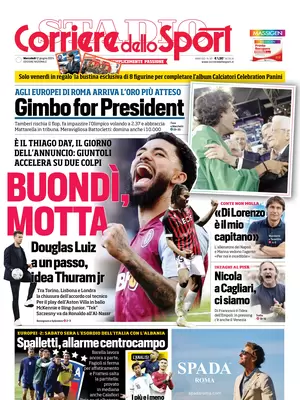 Prima pagina Corriere dello Sport (12 giugno 2024)