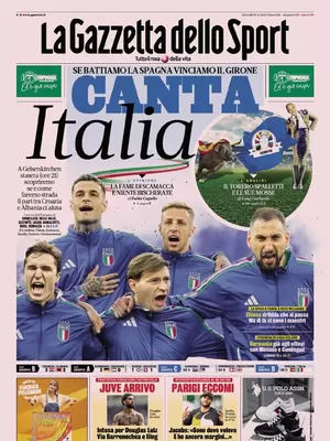 Prima pagina La Gazzetta dello Sport (20 giugno 2024)