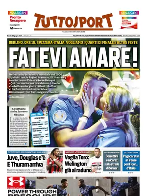 Prima pagina Tuttosport (29 giugno 2024)