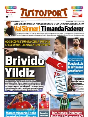 Prima pagina Tuttosport (18 giugno 2024)