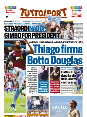 Prima pagina Tuttosport (12 giugno 2024)