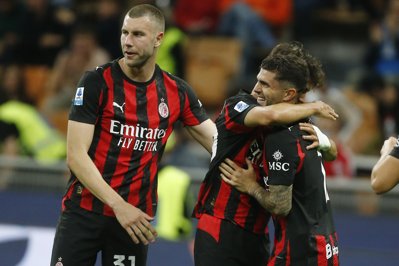 I giocatori del Milan festeggiano un gol contro il Monza Rossonerisiamonoi.it