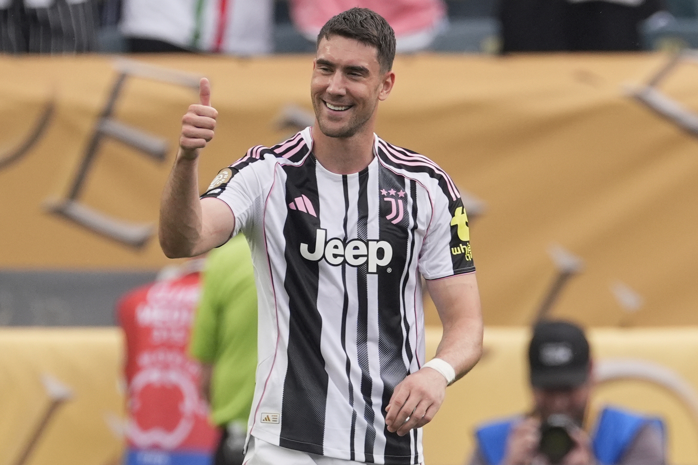 L'attaccante della Juventus Dusan Vlahovic Rossonerisiamonoi.it