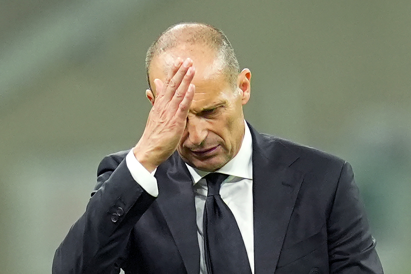 Il tecnico del Milan Massimiliano Allegri a San Siro durante Milan-Cremonese Rossonerisiamonoi.it