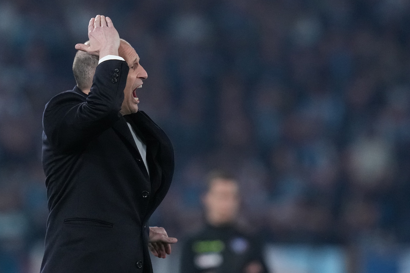 Il tecnico del Milan Massimiliano Allegri durante la gara dell'Olimpico contro la Lazio Rossonerisiamonoi.it