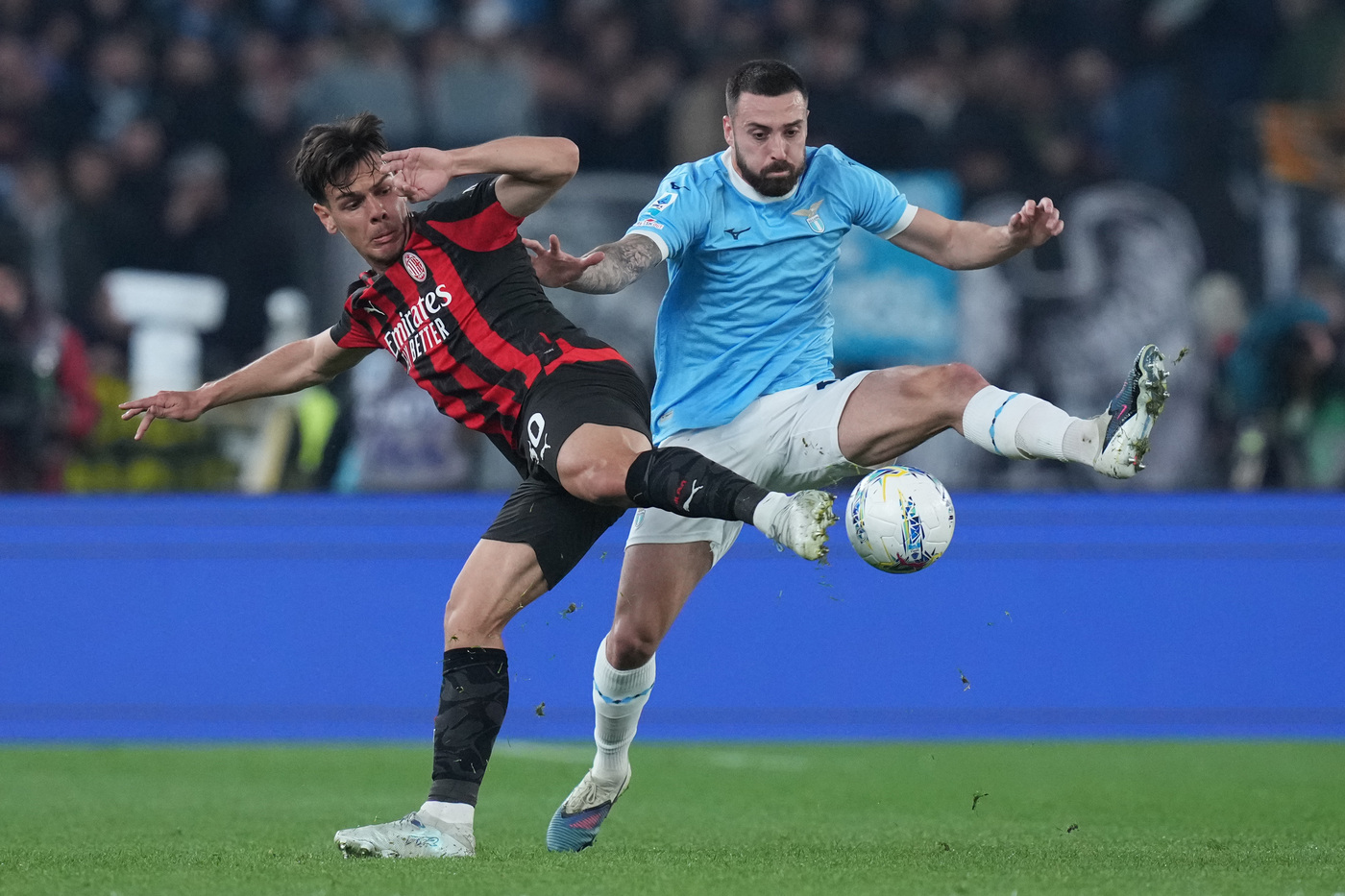 Ardon Jashari in campo durante Lazio-Milan Rossonerisiamonoi.it